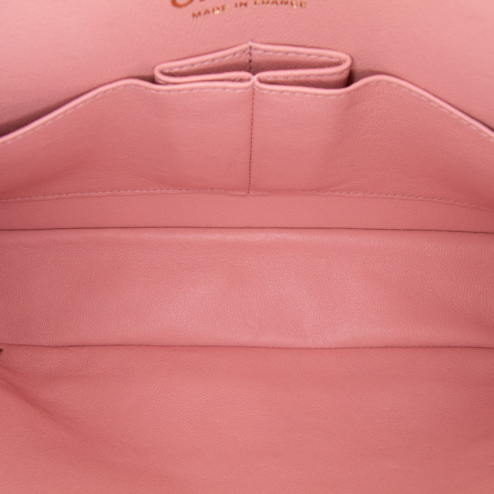 Chanel Medium Classic Quilted Tweed Braided Double rabat Rose