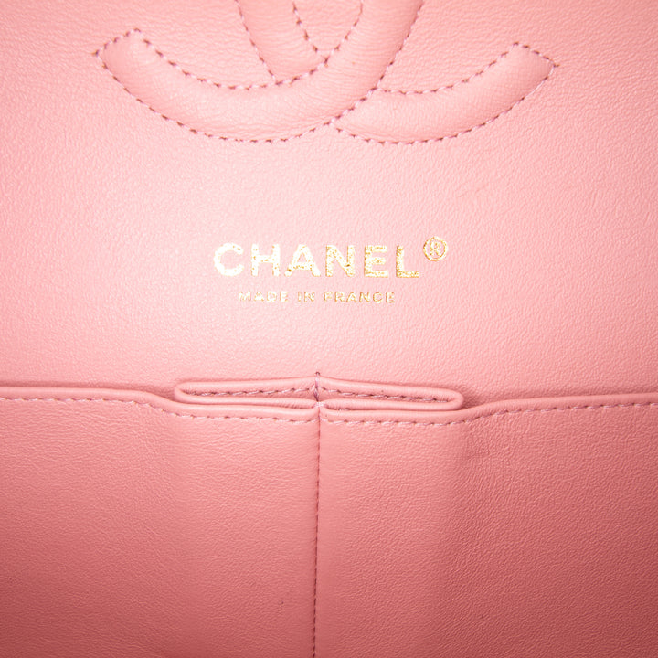 Chanel Medium Classic Quilted Tweed Braided Double rabat Rose
