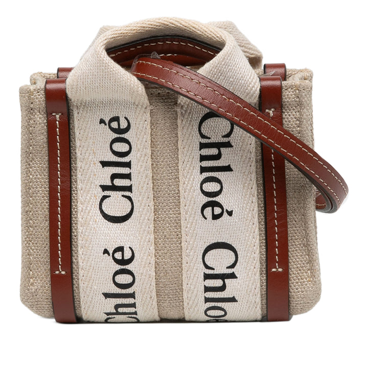 Chloé Sac à main Woody Nano Beige – vue principale – GABY PARIS