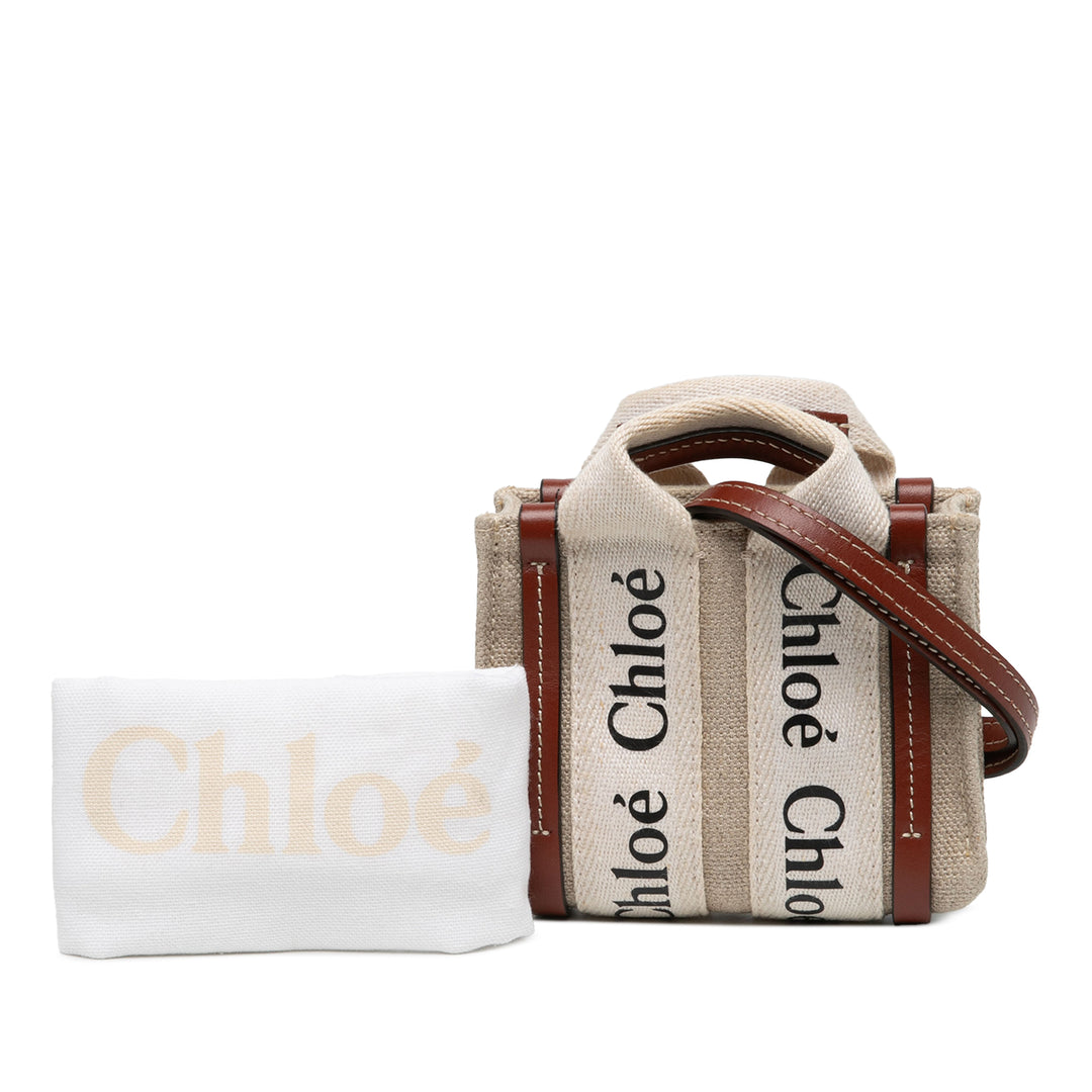 Chloé Sac à main Woody Nano Beige – vue 6 – GABY PARIS