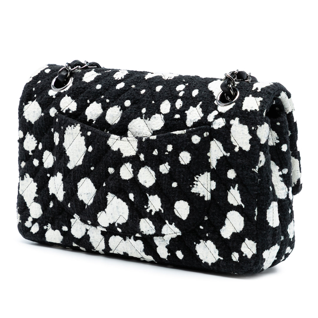 Chanel Medium Chevron Tweed Paint Splatter Double rabat