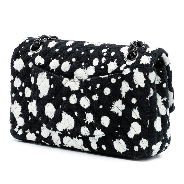 Chanel Medium Chevron Tweed Paint Splatter Double rabat