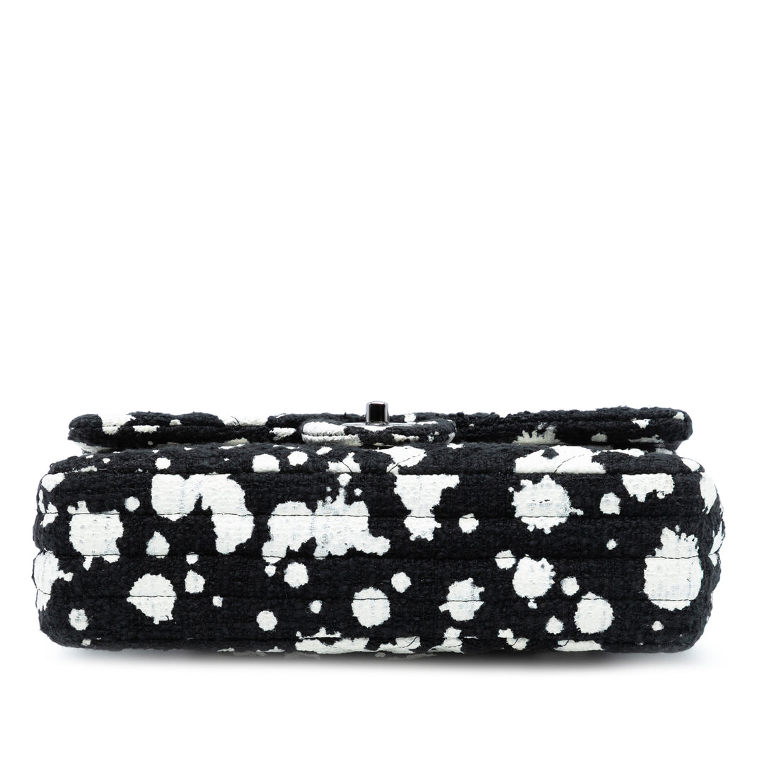 Chanel Medium Chevron Tweed Paint Splatter Double rabat