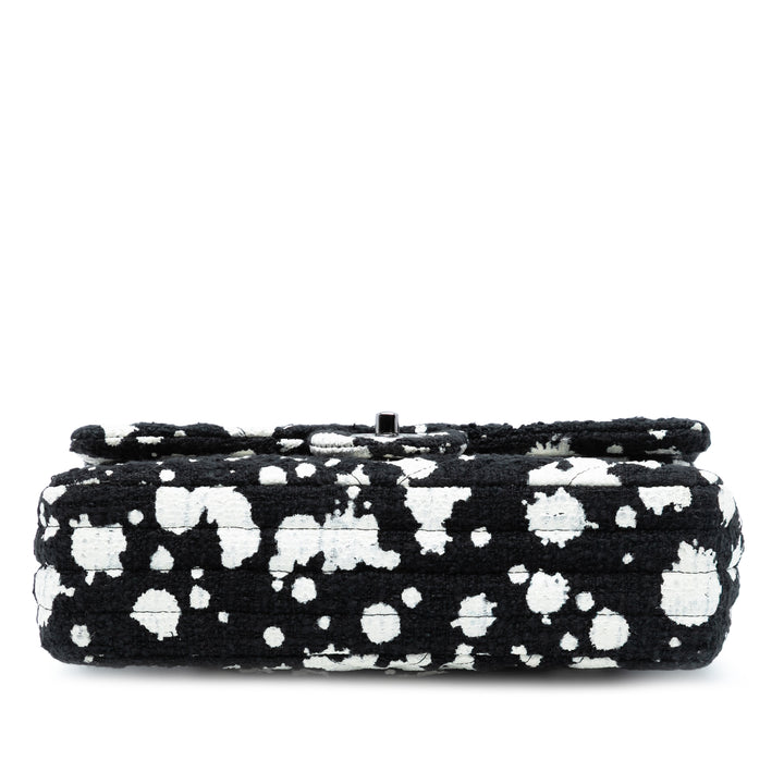 Chanel Medium Chevron Tweed Paint Splatter Double rabat