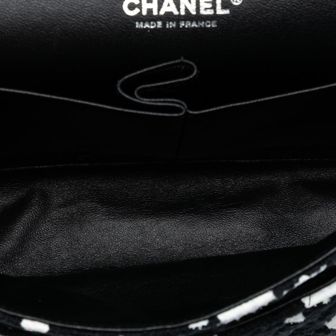 Chanel Medium Chevron Tweed Paint Splatter Double rabat