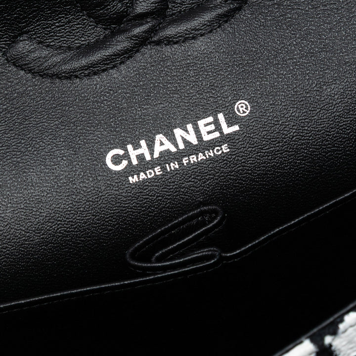 Chanel Medium Chevron Tweed Paint Splatter Double rabat