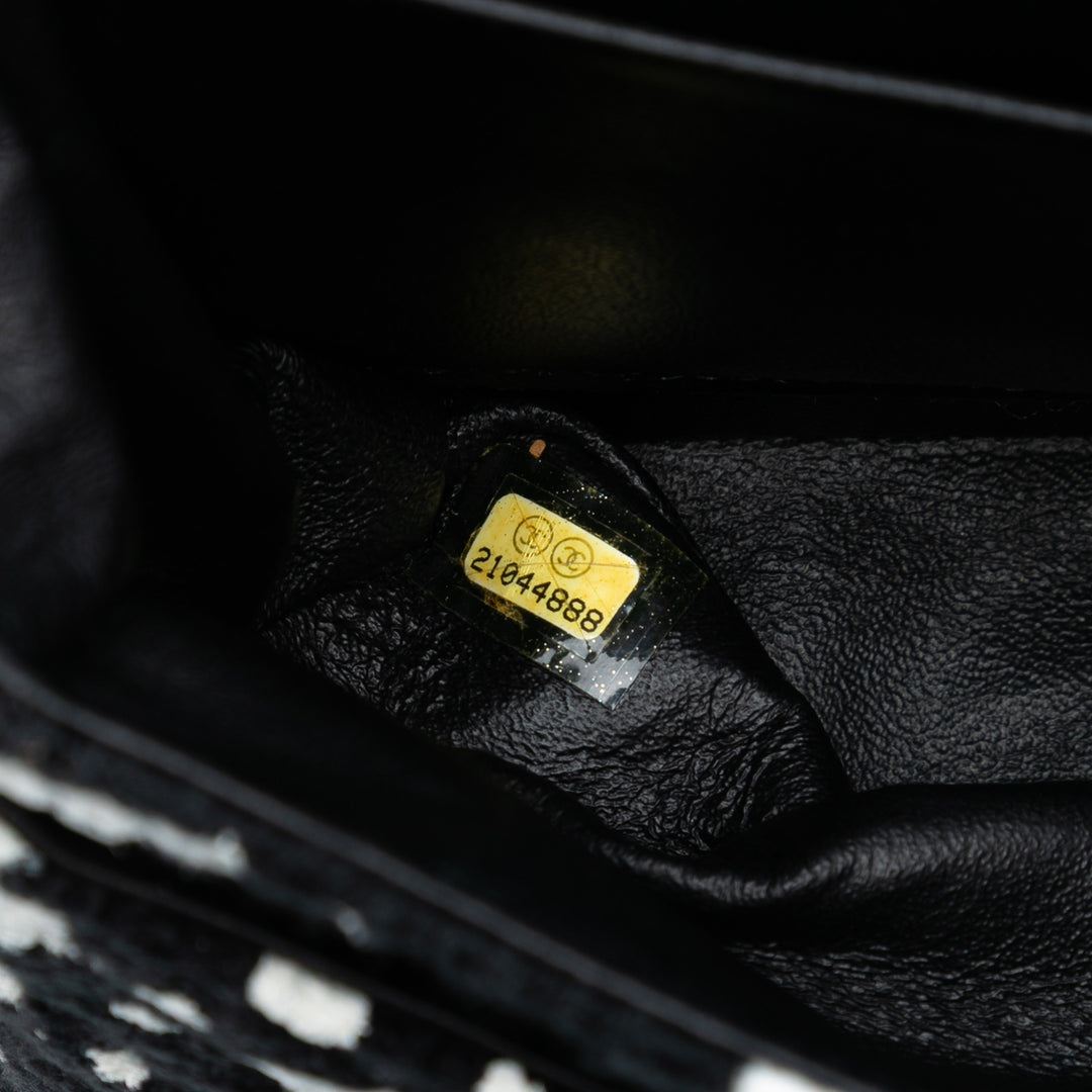 Chanel Medium Chevron Tweed Paint Splatter Double rabat