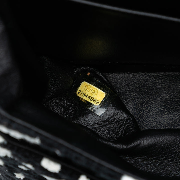 Chanel Medium Chevron Tweed Paint Splatter Double rabat