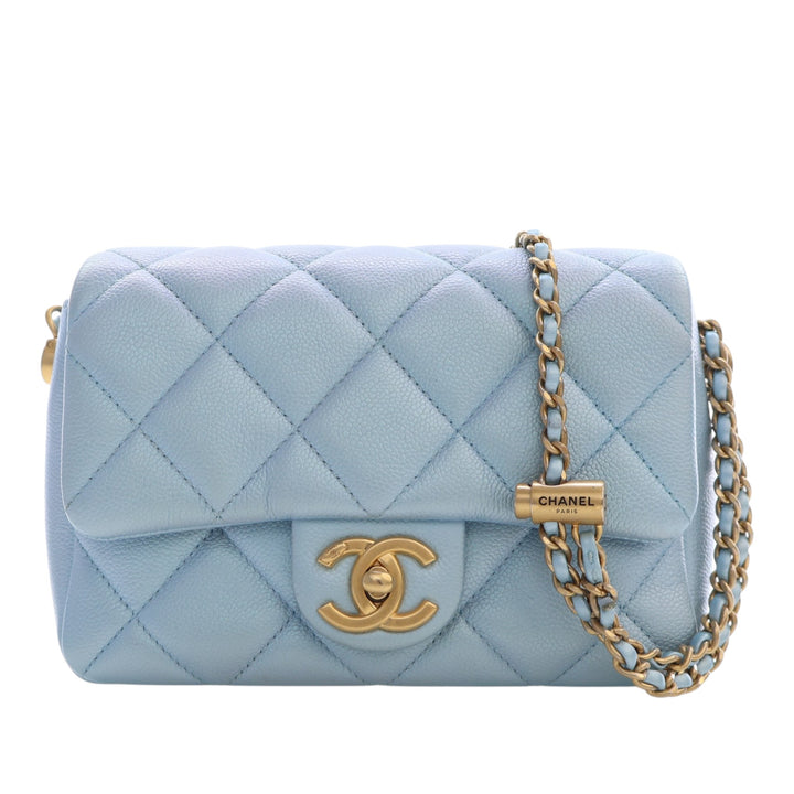 Chanel Mini Matelassé Iridescent Caviar My Perfect à rabat