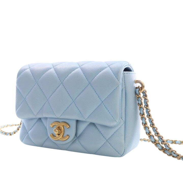 Chanel Mini Matelassé Iridescent Caviar My Perfect à rabat