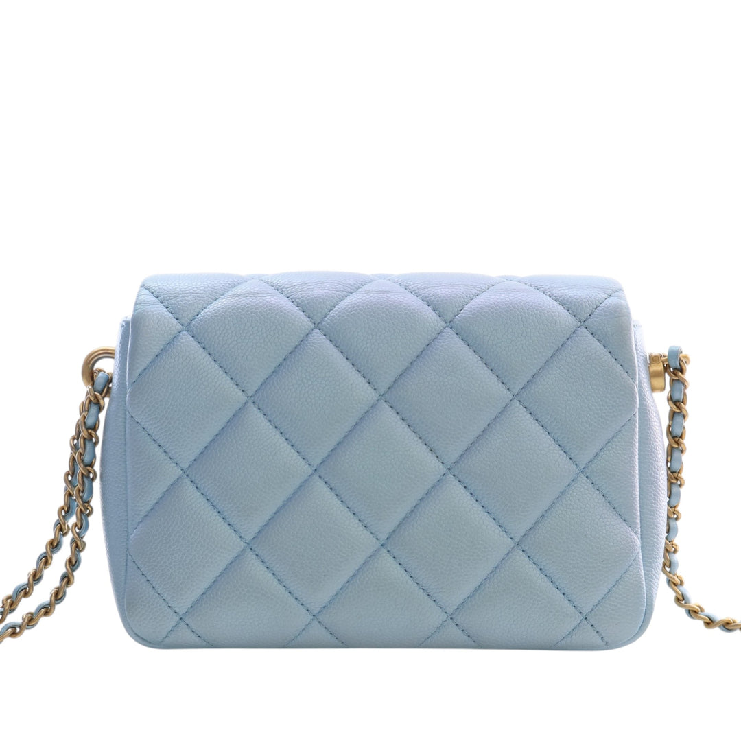 Chanel Mini Matelassé Iridescent Caviar My Perfect à rabat