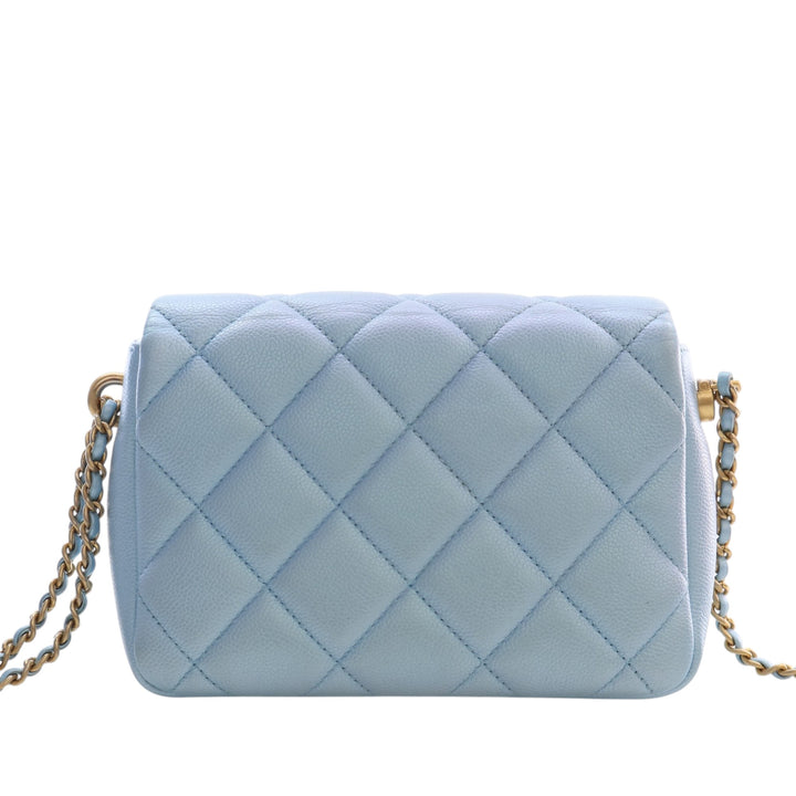 Chanel Mini Matelassé Iridescent Caviar My Perfect à rabat