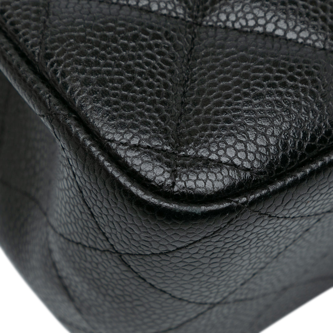 Jumbo Classic Caviar Double Flap Black - Gaby Paris