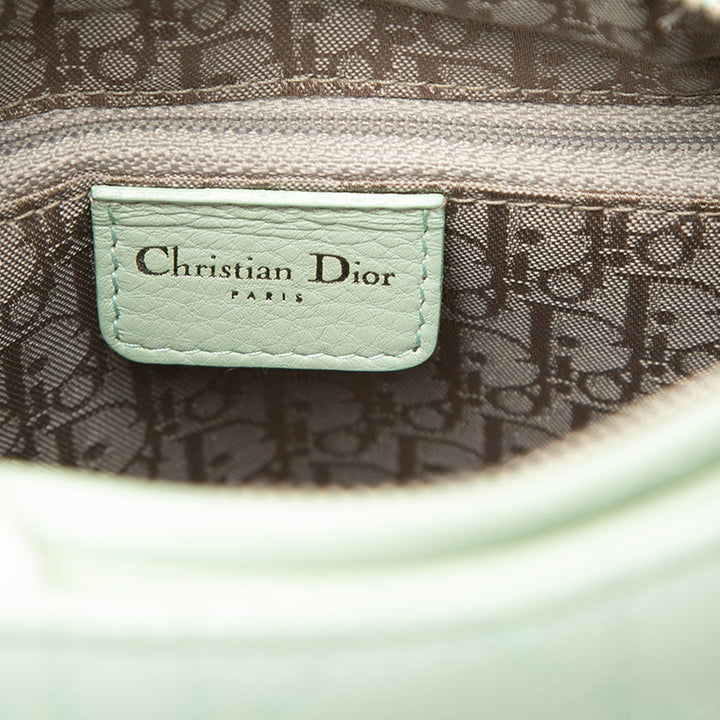 Dior Lady Dior Cannage Moyen Cuir de veau Vert – vue 5 – GABY PARIS