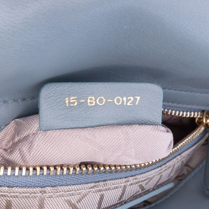 Mini Lambskin Cannage Lady Dior Blue - Gaby Paris