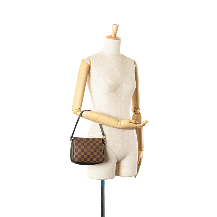 Damier Ebene Trousse Pochette Brown - Gaby Paris