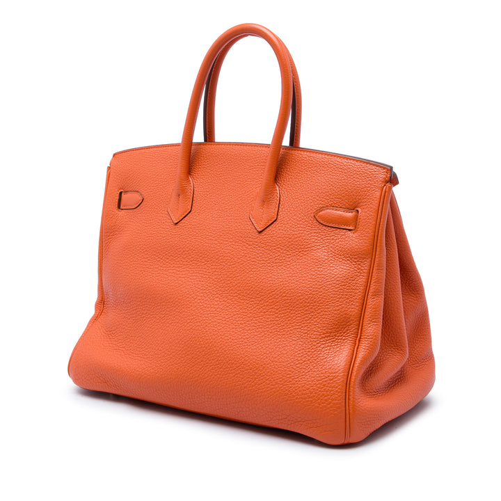 Hermès Sac à main Birkin Retourne 35 Togo Orange – vue 2 – GABY PARIS
