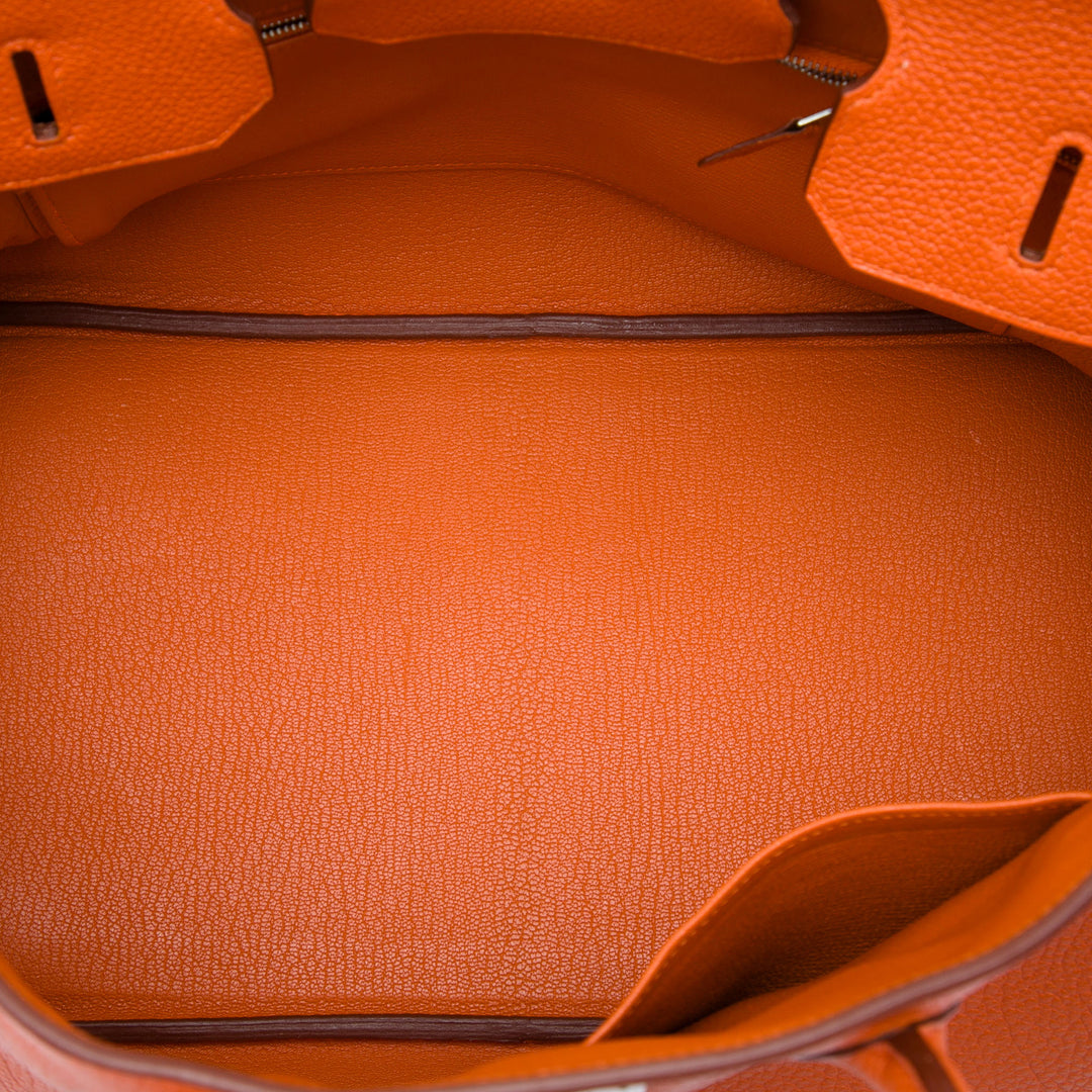 Hermès Sac à main Birkin Retourne 35 Togo Orange – vue 4 – GABY PARIS