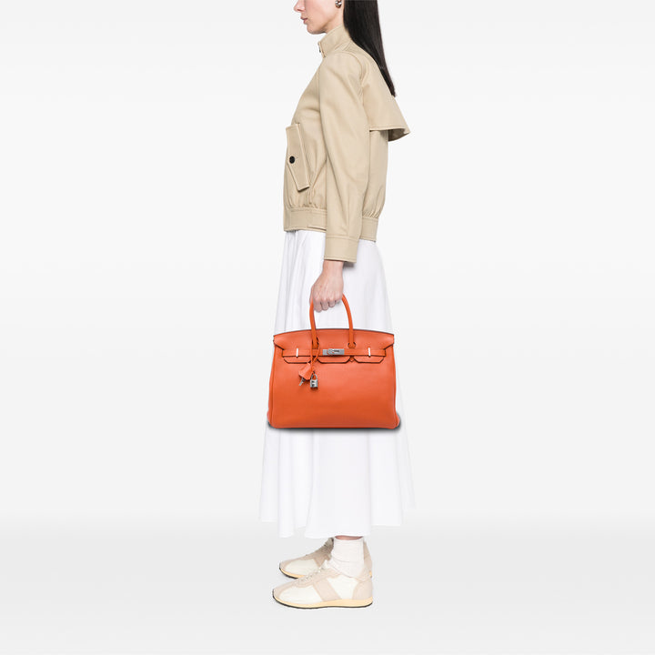 Hermès Sac à main Birkin Retourne 35 Togo Orange – vue 5 – GABY PARIS