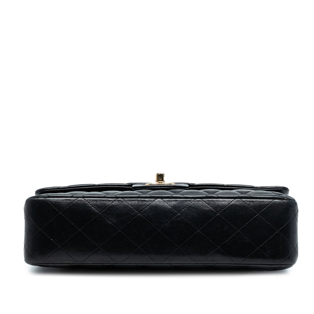 Chanel Medium Classic Cuir d’agneau Double rabat Noir