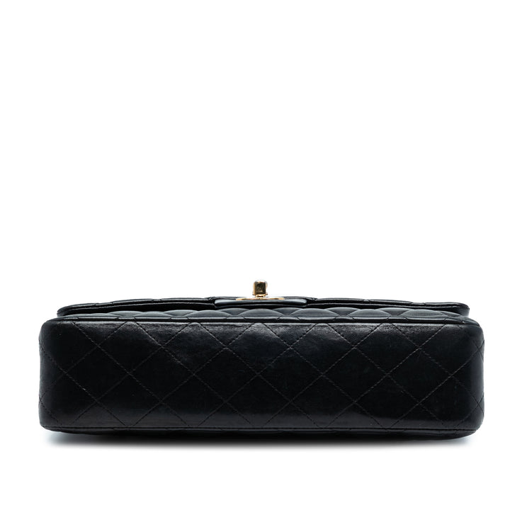Chanel Medium Classic Cuir d’agneau Double rabat Noir
