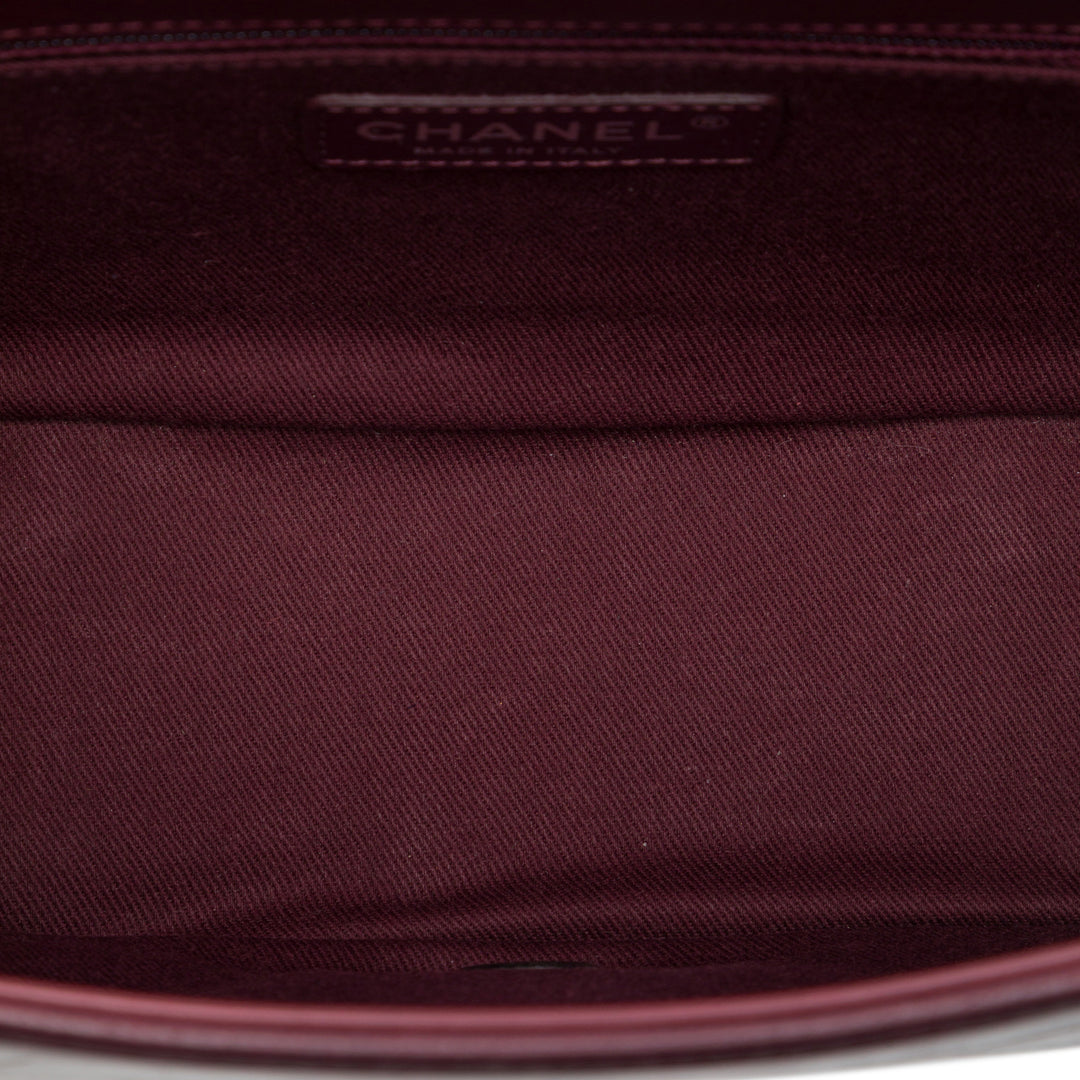 Chanel Matelassé CC Enchained Accordion à rabat Petit Cuir de veau Rouge – vue 4 – GABY PARIS