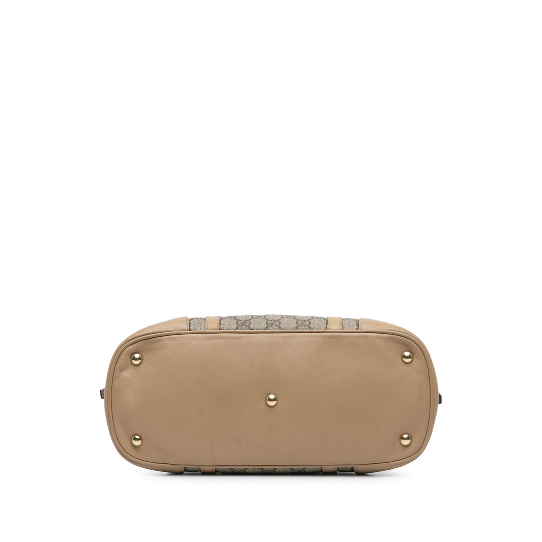 Small GG Supreme Nice Dome Satchel Brown - Gaby Paris