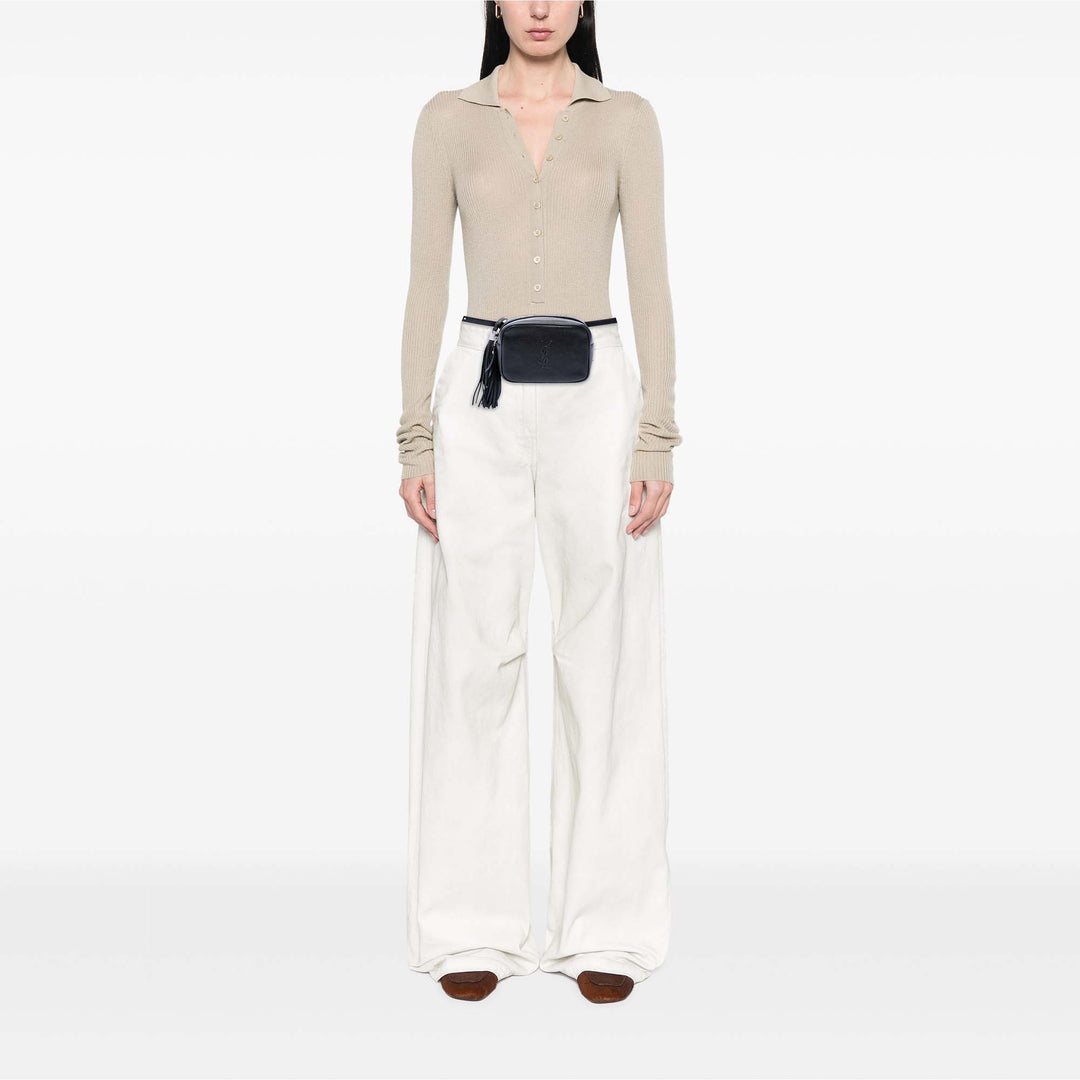 Saint Laurent Cuir d’agneau Monogram Lou Pompon Sac ceinture