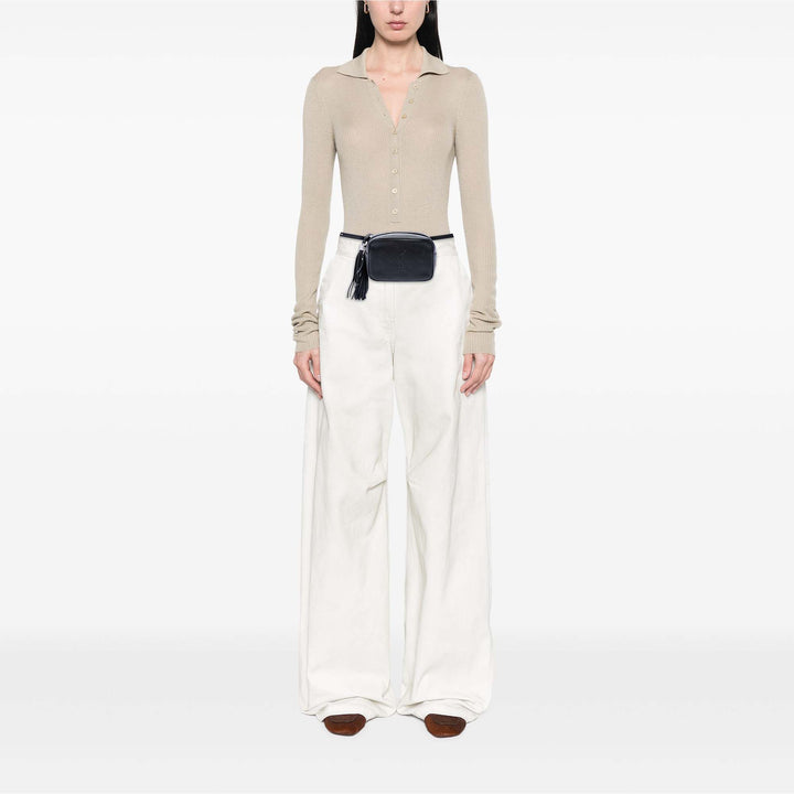 Saint Laurent Cuir d’agneau Monogram Lou Pompon Sac ceinture