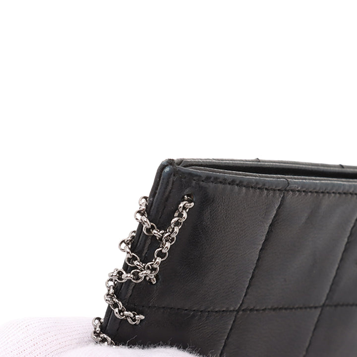 Chanel CC Choco Bar Cuir d’agneau Chain Fringe Sac porté croisé