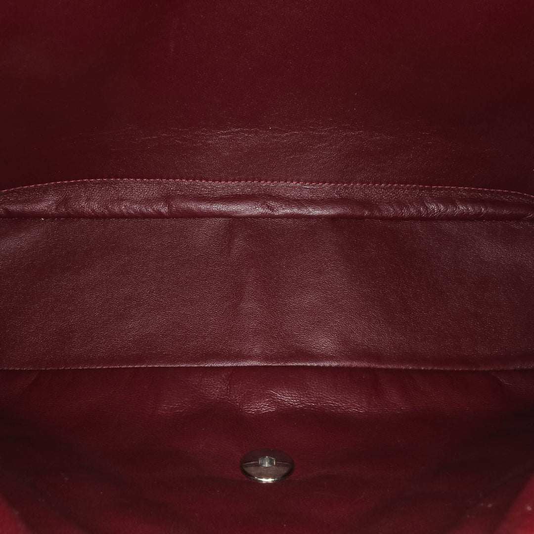 Jumbo Classic Lambskin Single Flap Black - Gaby Paris