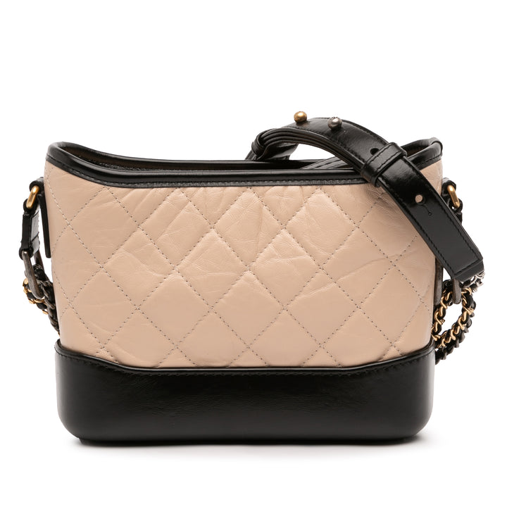 Chanel Small Quilted Aged Cuir de veau Gabrielle Hobo Marron – GABY PARIS Authentique