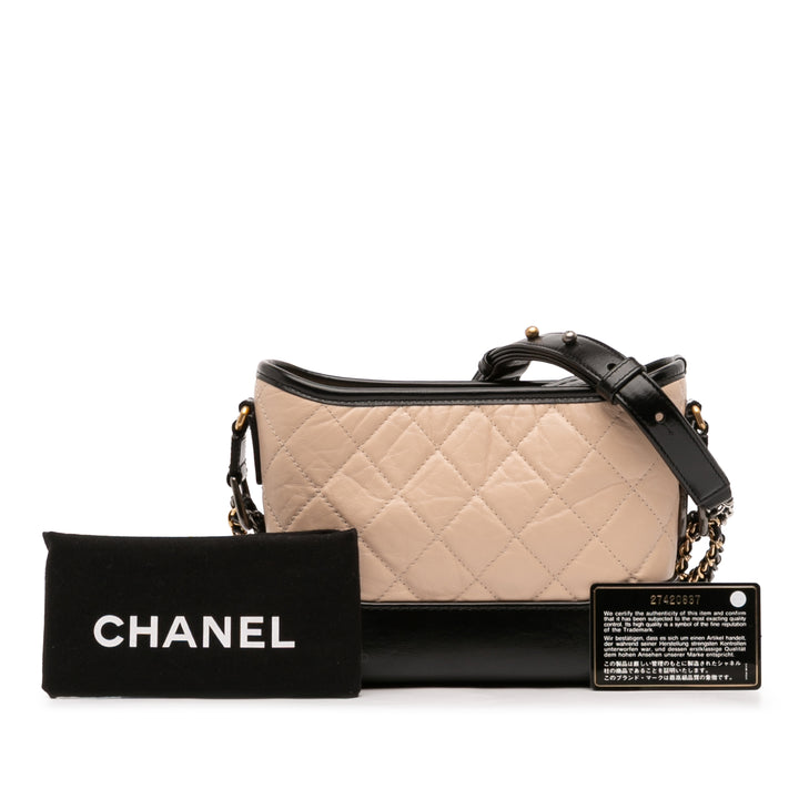 Chanel Small Quilted Aged Cuir de veau Gabrielle Hobo Marron – GABY PARIS Authentique