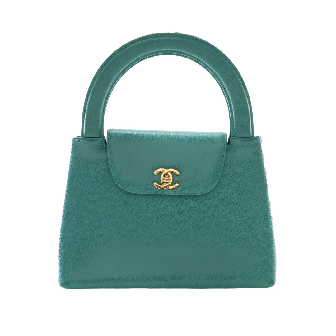 Chanel CC Kelly à rabat Cuir caviar