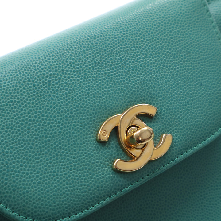 Chanel CC Kelly à rabat Cuir caviar