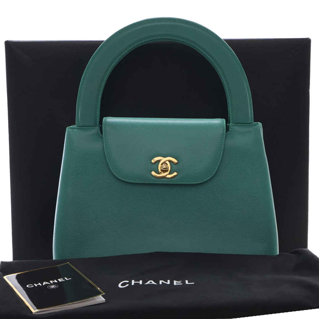 Chanel CC Kelly à rabat Cuir caviar