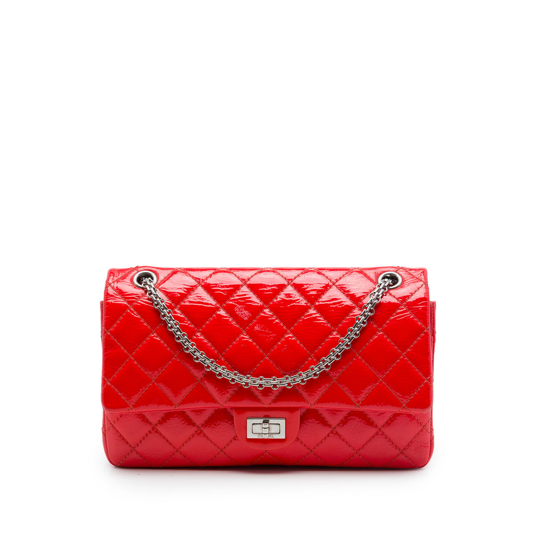 Chanel Matelassé froissé Cuir verni Reissue 2.55 Double rabat 226