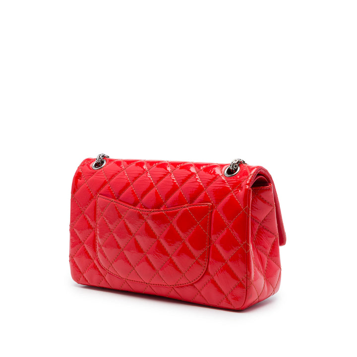 Chanel Matelassé froissé Cuir verni Reissue 2.55 Double rabat 226