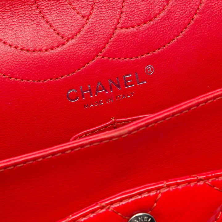 Chanel Matelassé froissé Cuir verni Reissue 2.55 Double rabat 226