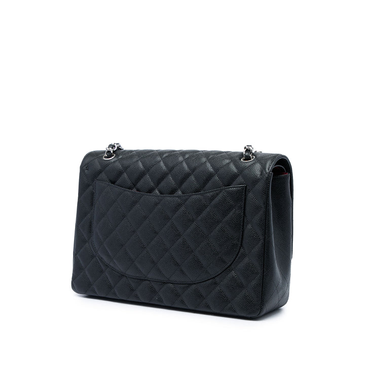 Chanel Sac porté épaule Classic Double rabat Maxi Cuir caviar Noir – vue 2 – GABY PARIS