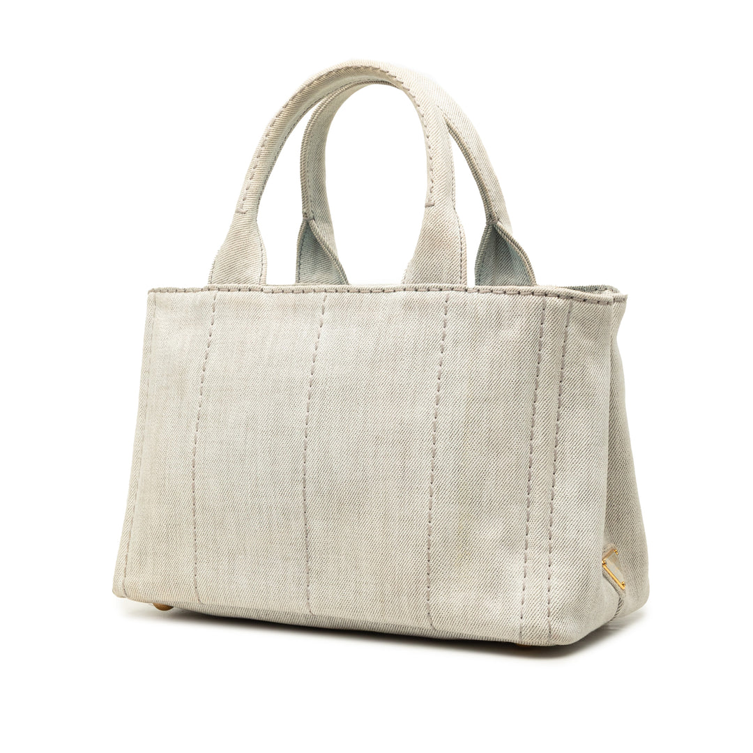 Prada Cabas Canapa Logo Jean Petit Gris – vue 2 – GABY PARIS