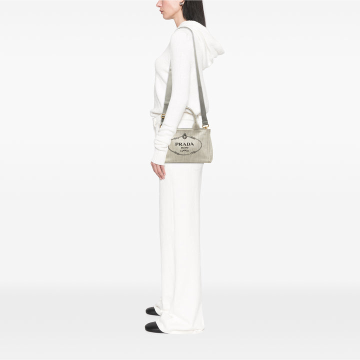 Prada Cabas Canapa Logo Jean Petit Gris – vue 6 – GABY PARIS
