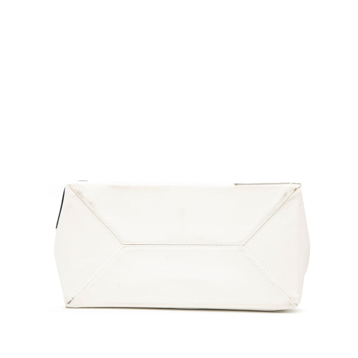 Chanel CC Toile and Métallisé Cuir d’agneau No. 5 Shopping Cabas Blanc – GABY PARIS Authentique