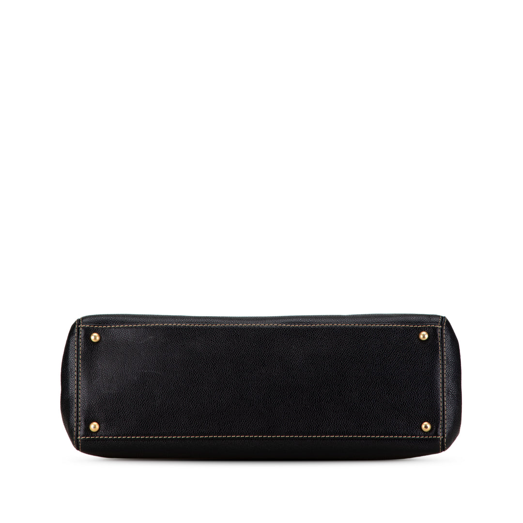 Caviar Executive Satchel Black - Gaby Paris