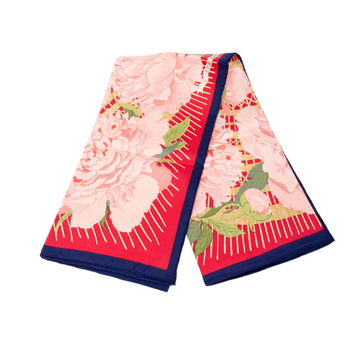 Hermès Les Pivoines Foulard 90 Multi Multicolore – vue principale – GABY PARIS