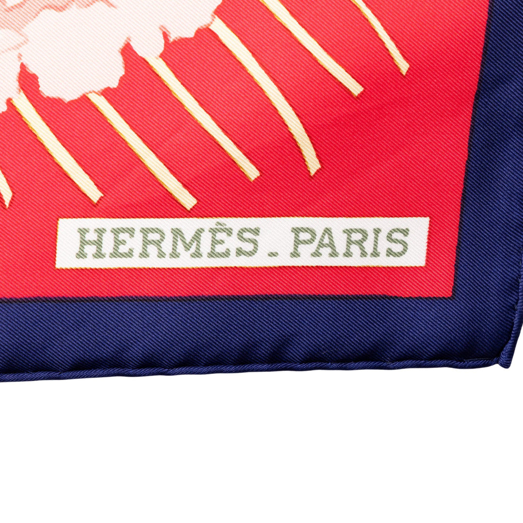 Hermès Les Pivoines Foulard 90 Multi Multicolore – vue 2 – GABY PARIS