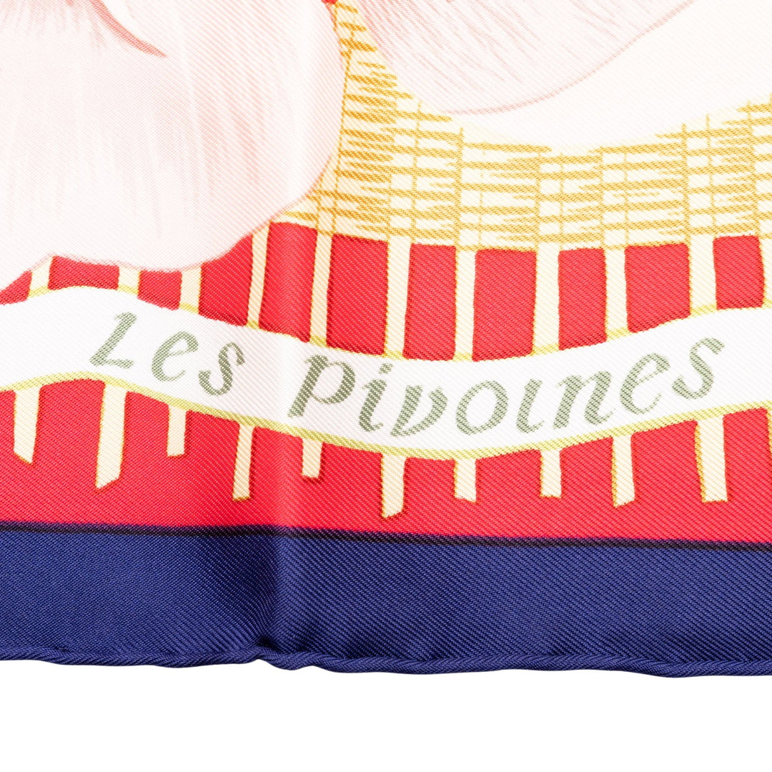 Hermès Les Pivoines Foulard 90 Multi Multicolore – vue 3 – GABY PARIS