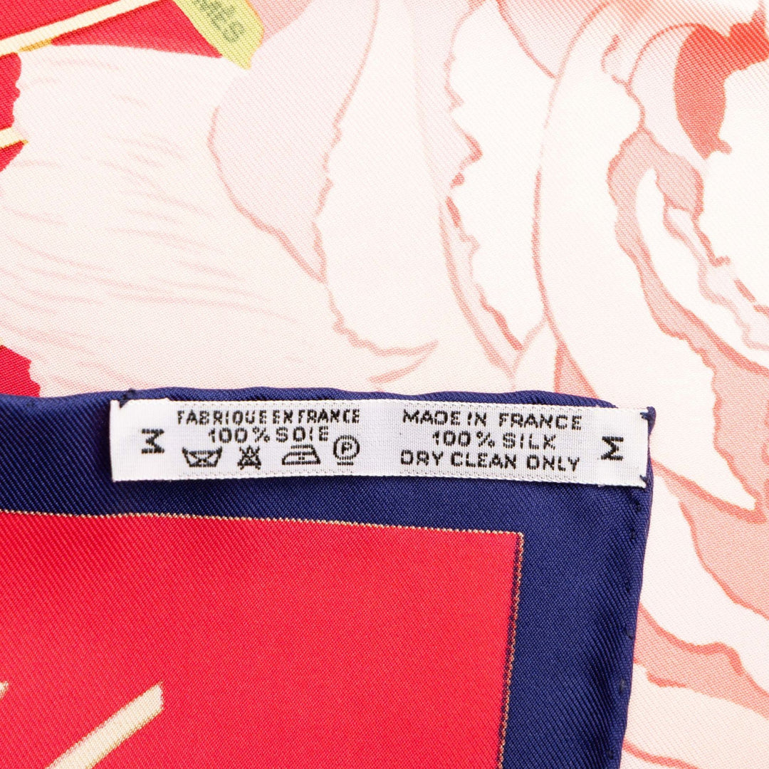 Hermès Les Pivoines Foulard 90 Multi Multicolore – vue 6 – GABY PARIS
