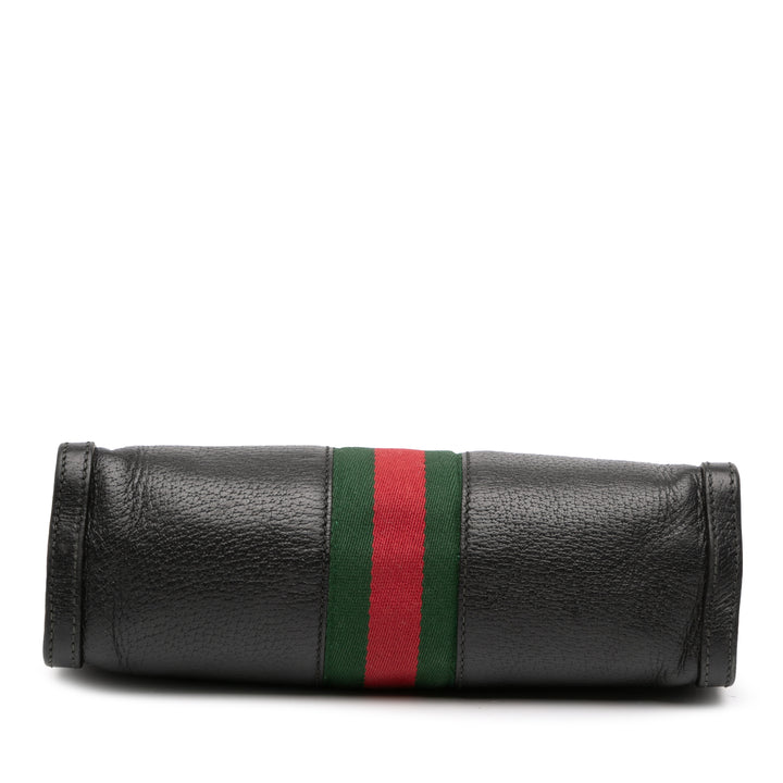 Gucci Small Cuir de veau Ophidia Chain Sac porté croisé Noir