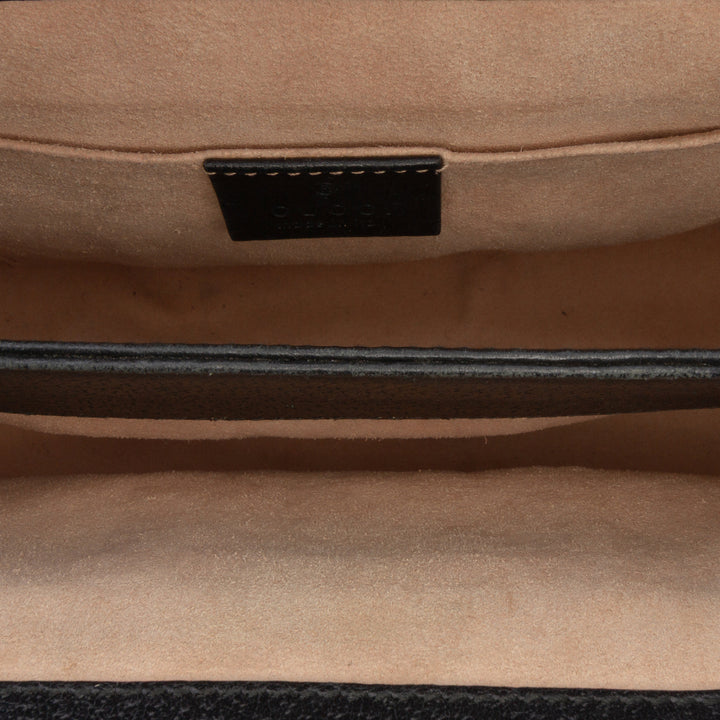 Gucci Small Cuir de veau Ophidia Chain Sac porté croisé Noir